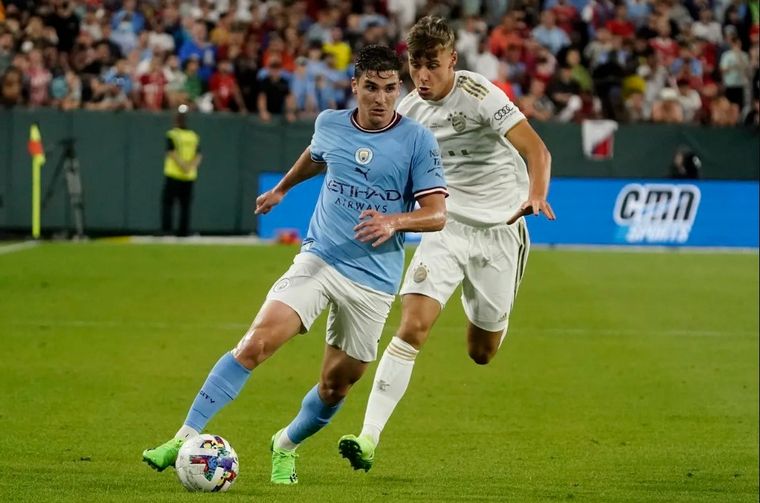 Julián Álvarez sigue sumando minutos en el Manchester City. (Foto: AP)