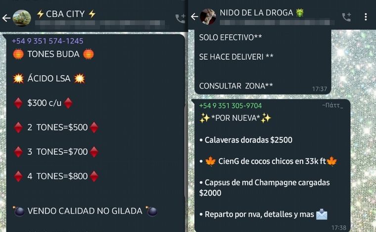 En las redes sociales prolifera la oferta de drogas sintéticas en Córdoba.