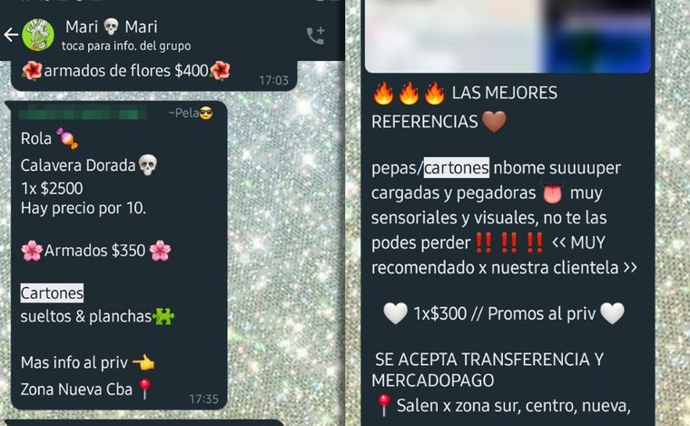 En las redes sociales prolifera la oferta de drogas sintéticas en Córdoba.