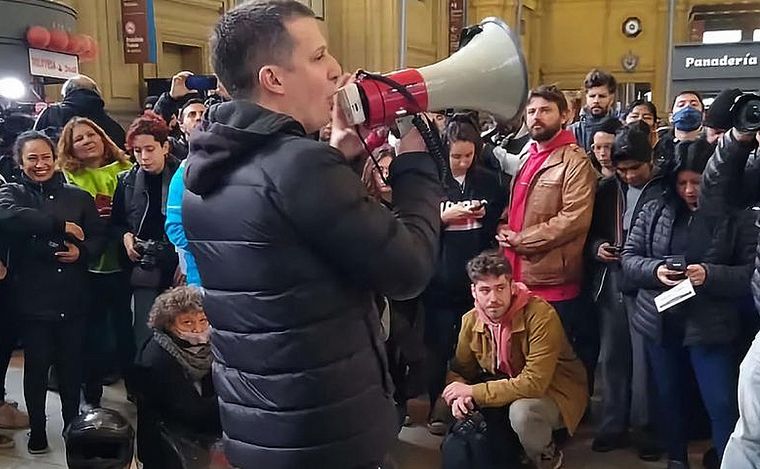 Juan Marino, en la Marcha de las Antorchas (Foto: @JuanMarinoTPR)