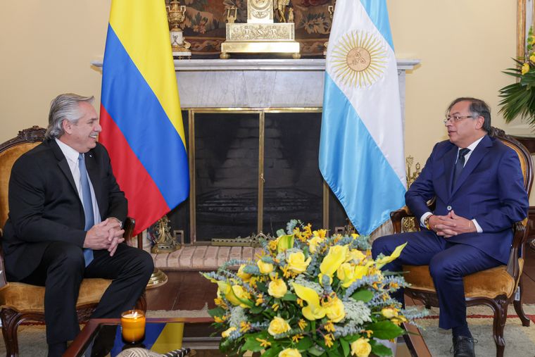 FOTO: Alberto Fernández se reunió con el presidente de Colombia, Gustavo Petro en Bogotá.