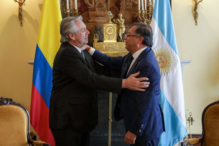 FOTO: Alberto Fernández se reunió con el presidente de Colombia, Gustavo Petro en Bogotá.