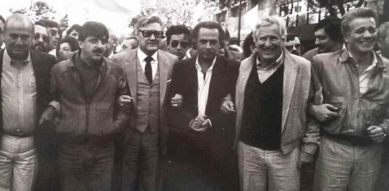 Mestre, De la Sota, Negri, Angeloz, Grosso y Balestrini, en 1987.