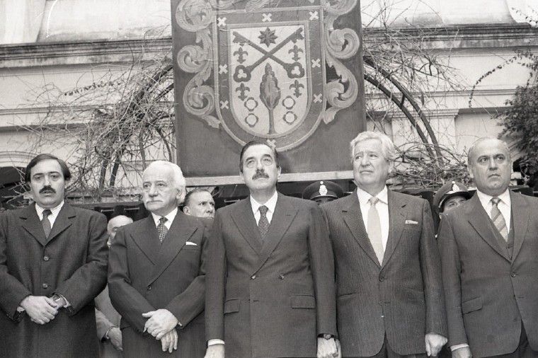 Becerra, Rébora, Alfonsín, Grosso y Ramón Mestre (Foto: Daniel Cáceres)