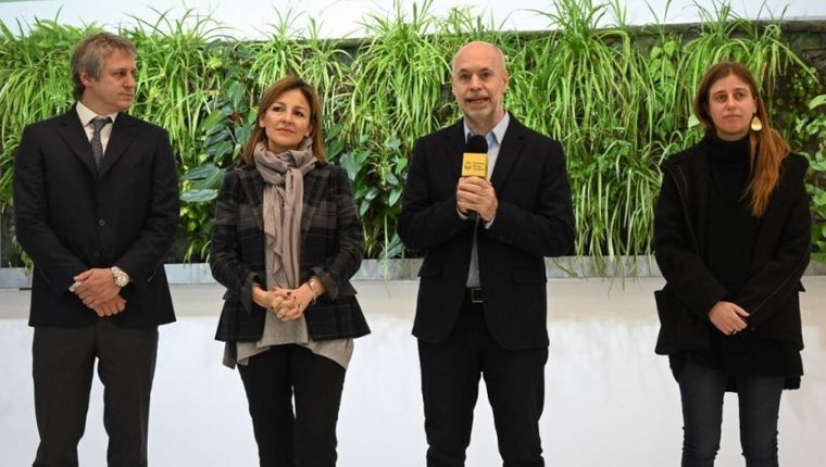 Horacio Rodríguez Larreta, durante una conferencia de prensa.