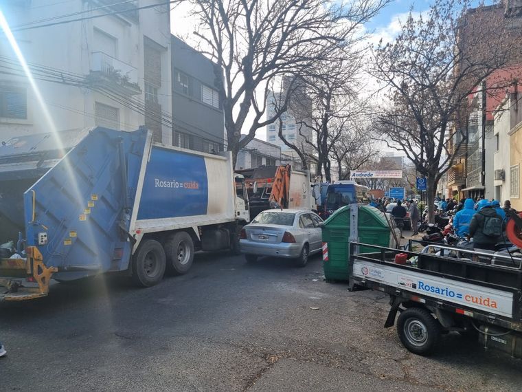 Allanamiento y protesta en el Sindicato de Recolectores de Residuos de Rosario.