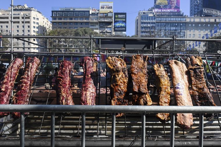 El Campeonato Federal del Asado se hizo en el Obelisco.