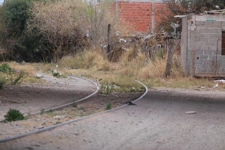 El lugar donde fue arrollada la joven en barrio Los Artesanos.