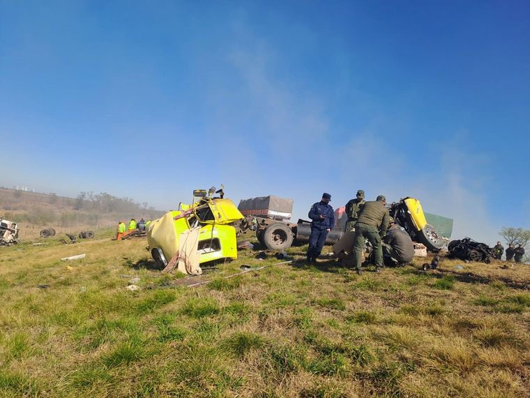 Los dos camiones pertenecían a la ciudad entrerriana de Gualeguaychú.