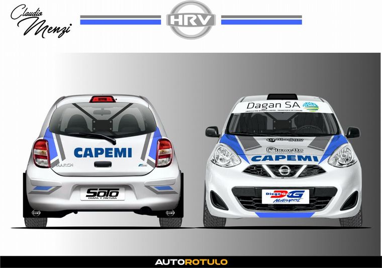 Diseño 2: El nuevo Nissan March alistado por Hugo Ventura para Claudio Menzi.