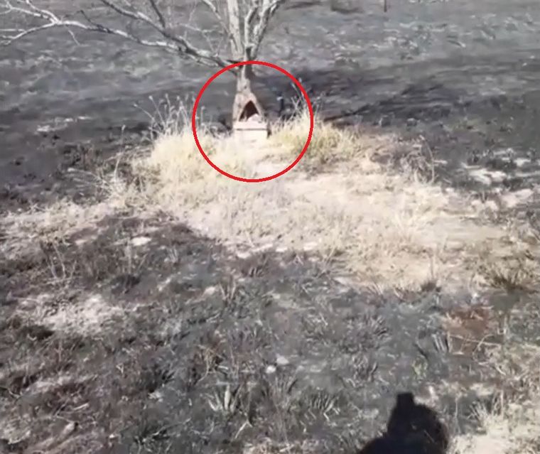 El fuego quemó todo y se salvó una gruta del Gauchito Gil en Córdoba.