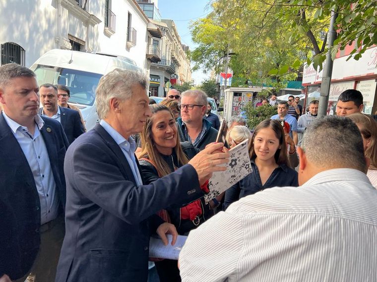 Mauricio Macri, en la Bolsa de Comercio.