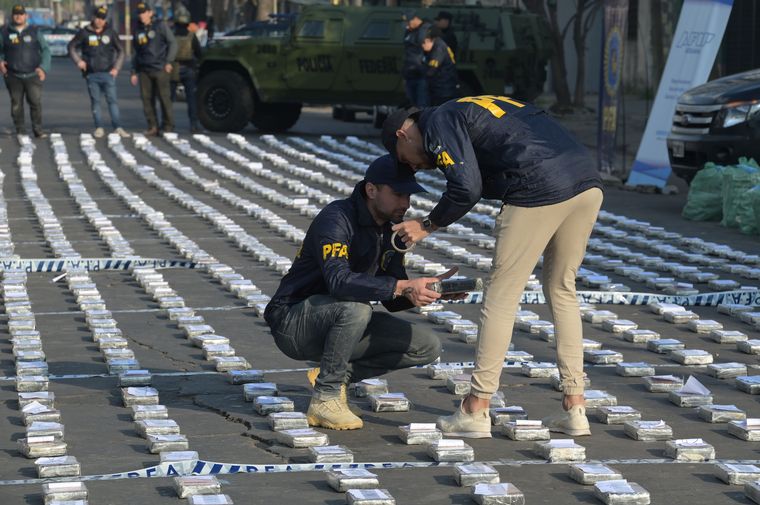 FOTO: Los secuestros de cocaína en Rosario no llegan a la mitad del de este viernes. 
