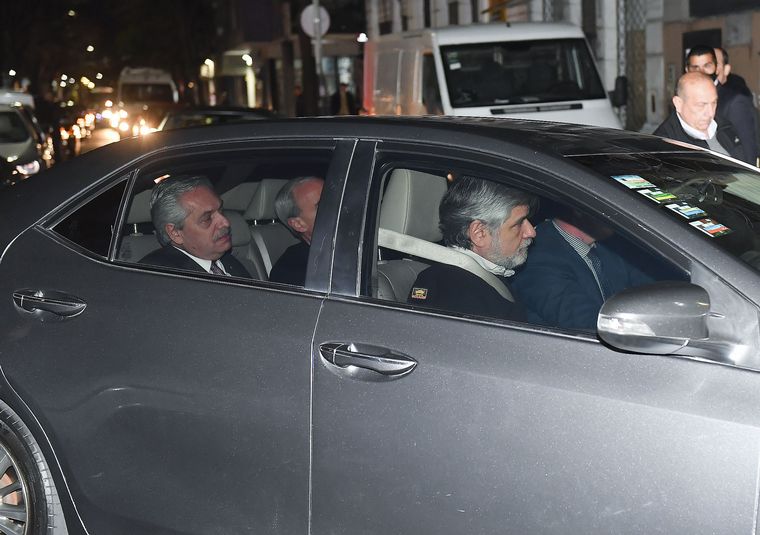 Alberto Fernández, al llegar a la reunión del PJ.