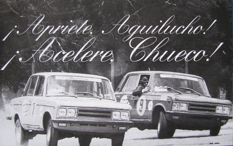 Desafío en 125 entre Oscar Gálvez y Juan Manuel Fangio.