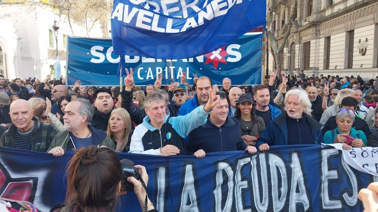 FOTO: Amado Boudou integra la movilización en apoyo a Cristina Kirchner.
