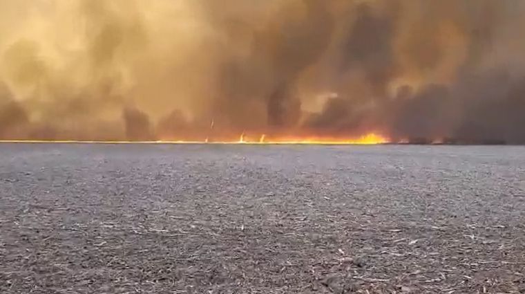 El frente del incendio en la zona de Altos Fierro se inició pasadas las 10.