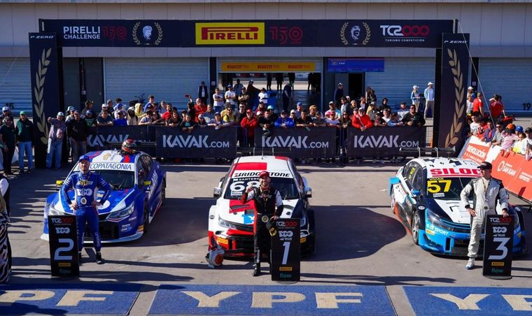 El 'podio' del Sprint con Santero, Canapino y Vivian