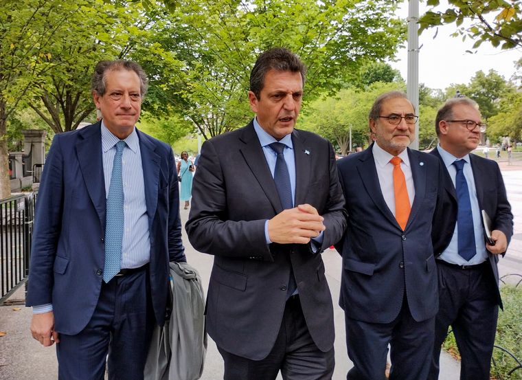 Sergio Massa en su gira por los Estados Unidos.