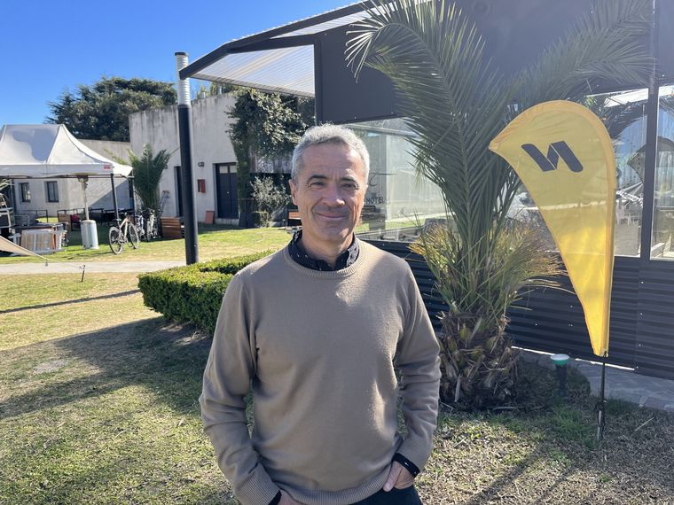 Gustavo Maddoni, durante la jornada de Nidera en Chivilcoy
