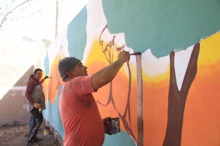 Intervención artística por el aniversario del Instituto Helen Keller