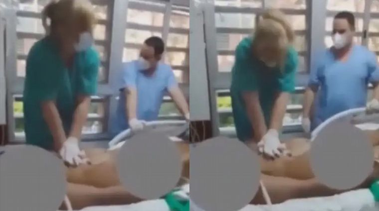 FOTO: Médicos se filmaron haciendo chistes y bromas mientras hacían un RCP a un paciente.