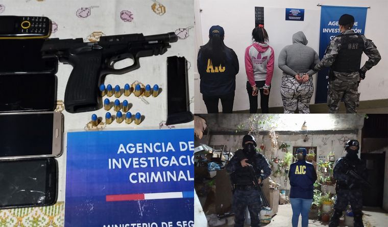 FOTO: Rosario: varios detenidos, secuestro de arma, autos y dinero por distintos asesinatos