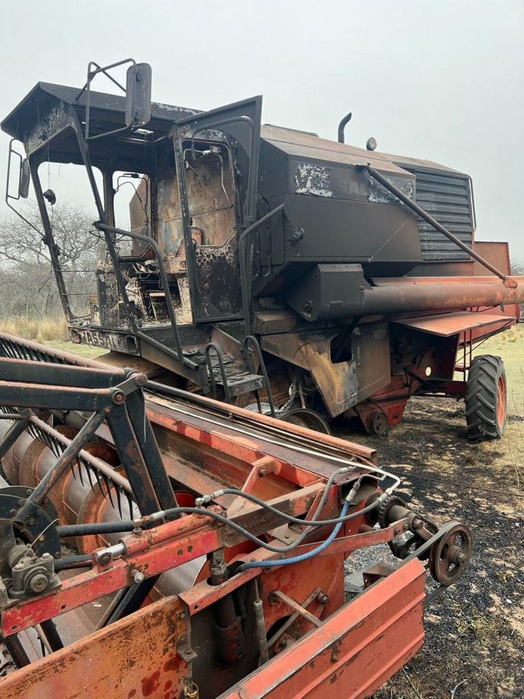 Maquinaria destruída, estructuras carbonizadas y animales muertos, dejó el fuego.