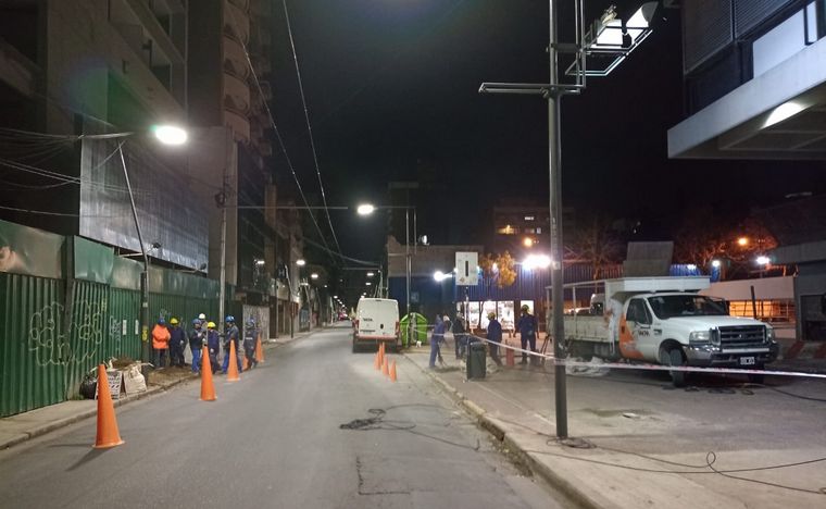 FOTO: Importante fuga de gas generó alarma en la zona del Centro Cultural Fontanarrosa.