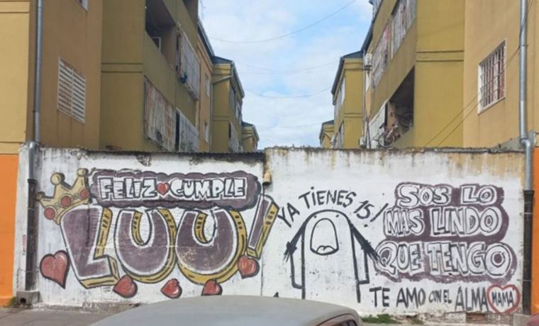 La imagen del grafiti que fue clave para salvar a la joven. 
