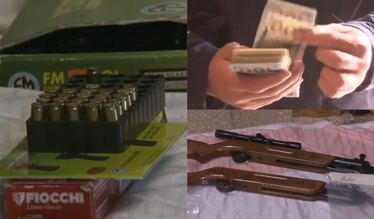 Una denuncia por violencia de género derivó en el hallazgo de armas y granadas. 