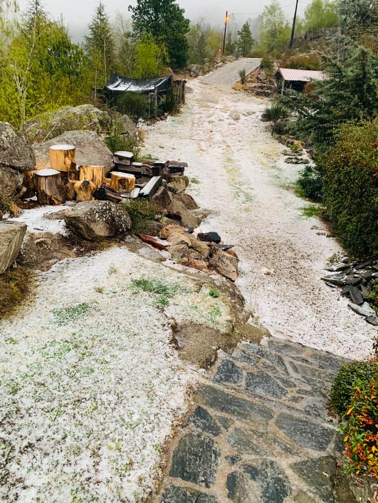 FOTO: Nieva en La Cumbrecita el Día de la Primavera.
