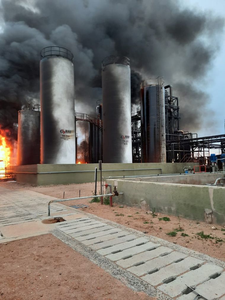 Trágica explosión en una refinería de Plaza Huincul.