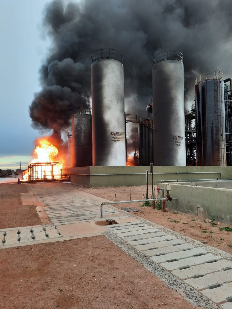 Trágica explosión en una refinería de Plaza Huincul.