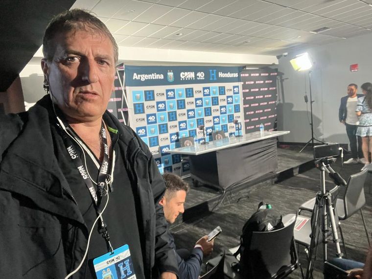 Claudio Giglioni, en la sala de conferencias de prensa del Inter Miami.