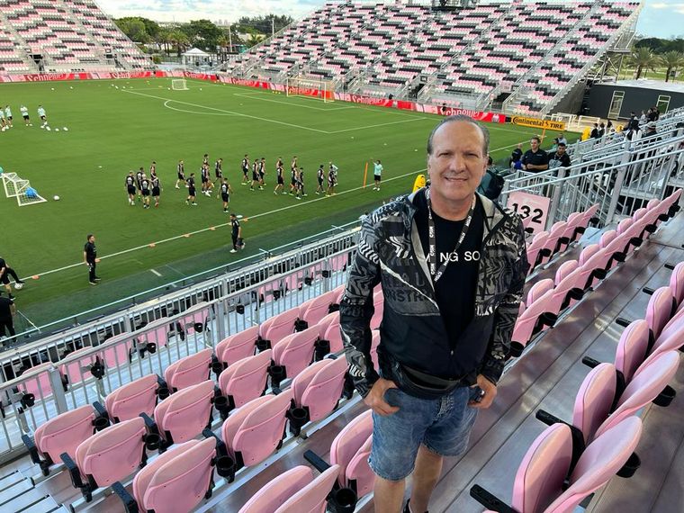 Gustavo Vergara, en el entrenamiento de la Selección.