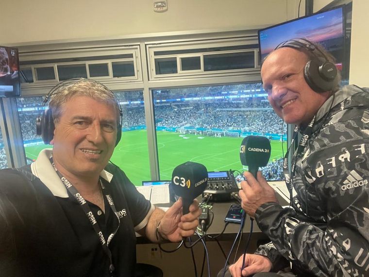 Gustavo Vergara y Claudio Giglioni, en el Hard Rock Stadium.