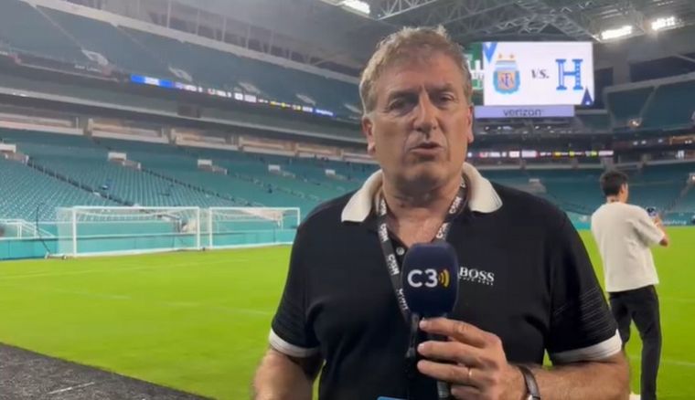 Claudio Giglioni, en el Hard Rock Stadium tras el partido.