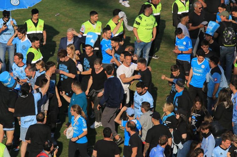 La intimidad del festejo de Belgrano en San Nicolás.