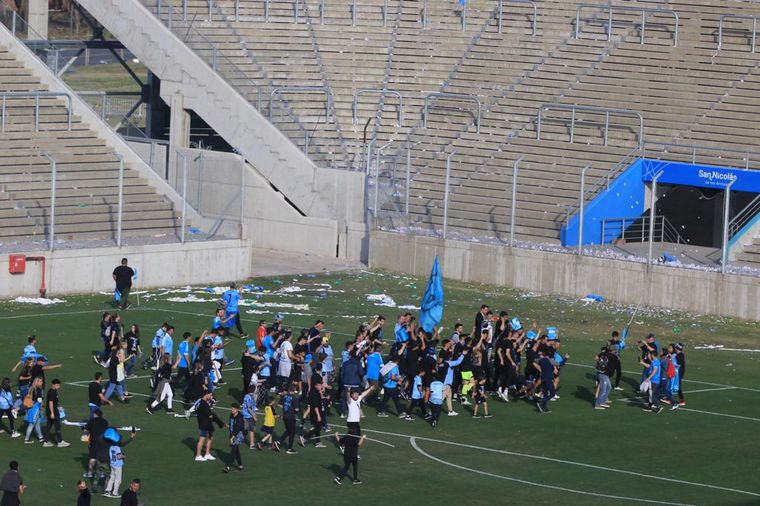 La intimidad del festejo de Belgrano en San Nicolás.