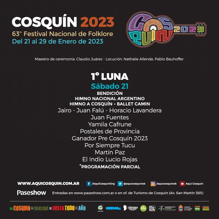 AUDIO: El Festival Nacional del Folklore de Cosquín 2023 ya tiene fecha