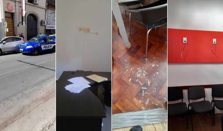 El hecho se produjo en el local partidario ubicado en la calle Santa Rosa al 736.  