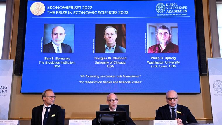 Nobel de Economía para Bernanke, Diamond y Dybvig por investigación sobre crisis