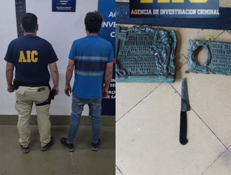 Cayó “Diosito”, el profanador de tumbas en el Cementerio La Piedad de Rosario. 