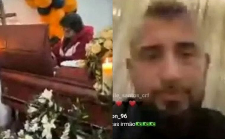 FOTO: Arturo Vidal siguió el funeral de su padre por Instagram.