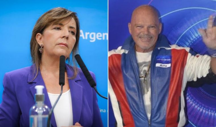 La vocera Gabriela Cerruti y el participante Walter Santiago.