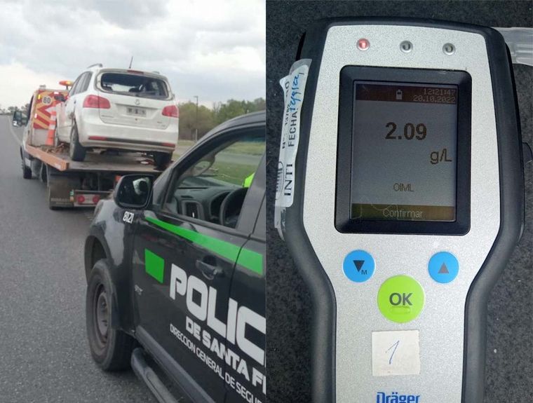 Manejaba con 2.0 de alcohol en sangre: perdió el control y lo descubrieron. 