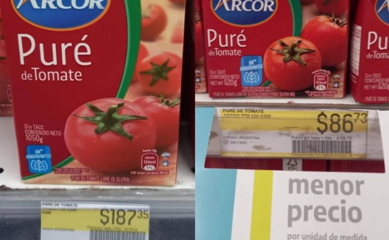 FOTO: El puré de tomates de Arcor, un caso.