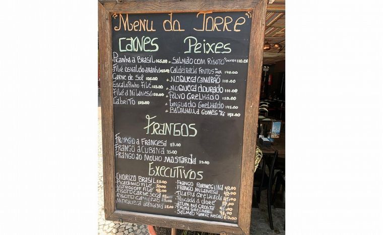 Cuánto sale la comida y la bebida en Ipanema, Brasil.