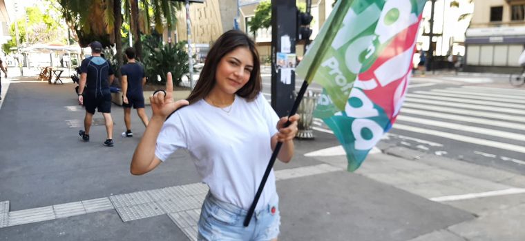 El clima electoral se vive en las calles de San Pablo.